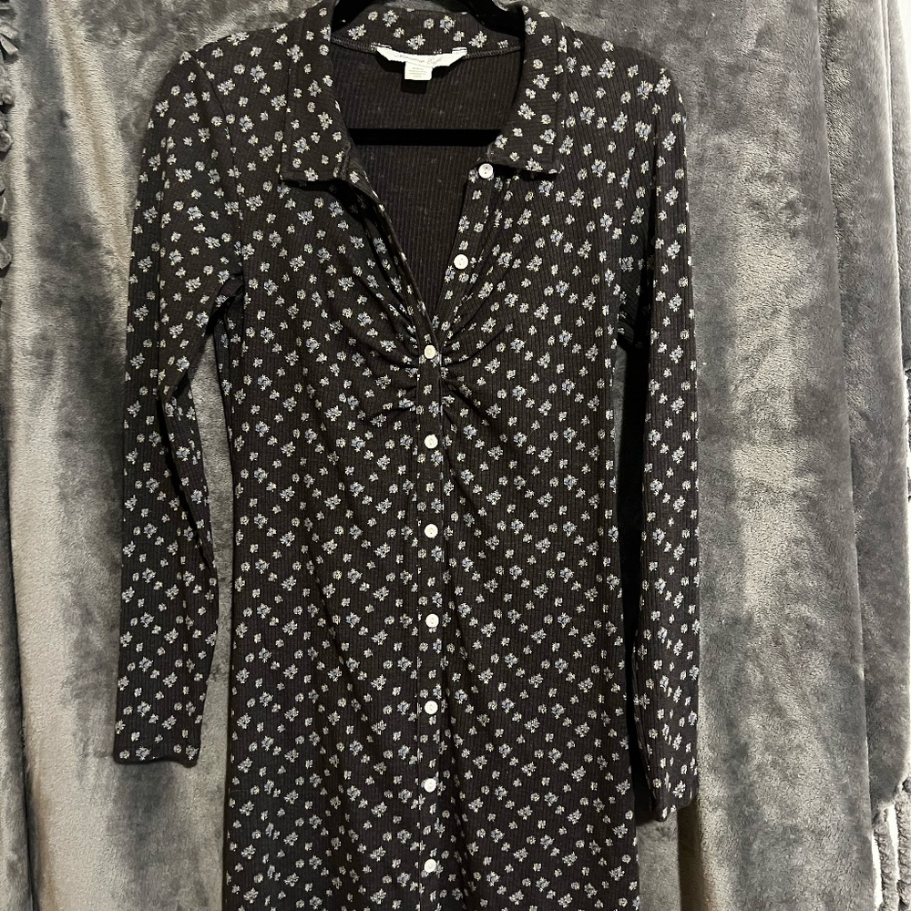 American Eagle Mini Long Sleeve Dress with Floral